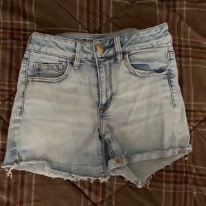 Light blue American Eagle shorts.